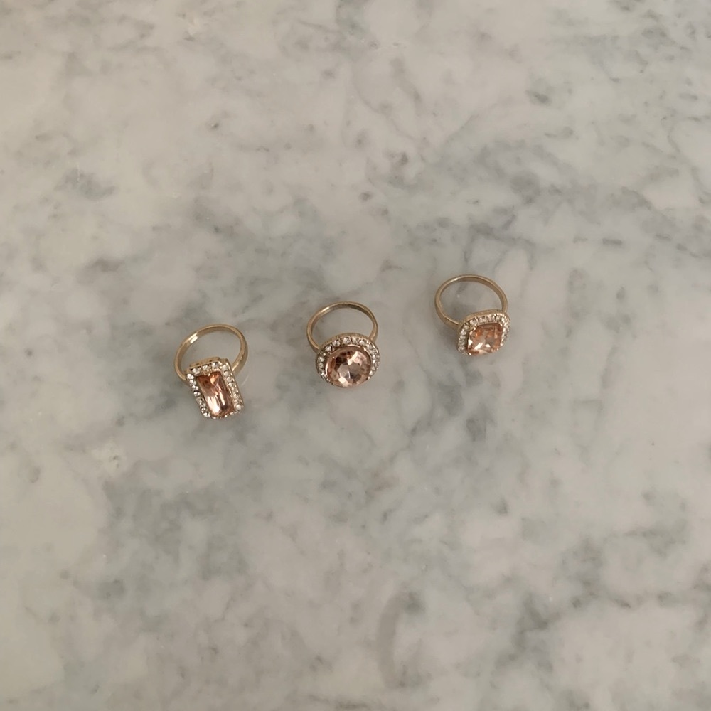 Champagne Ring Set, Size 7 - Picture 6 of 6